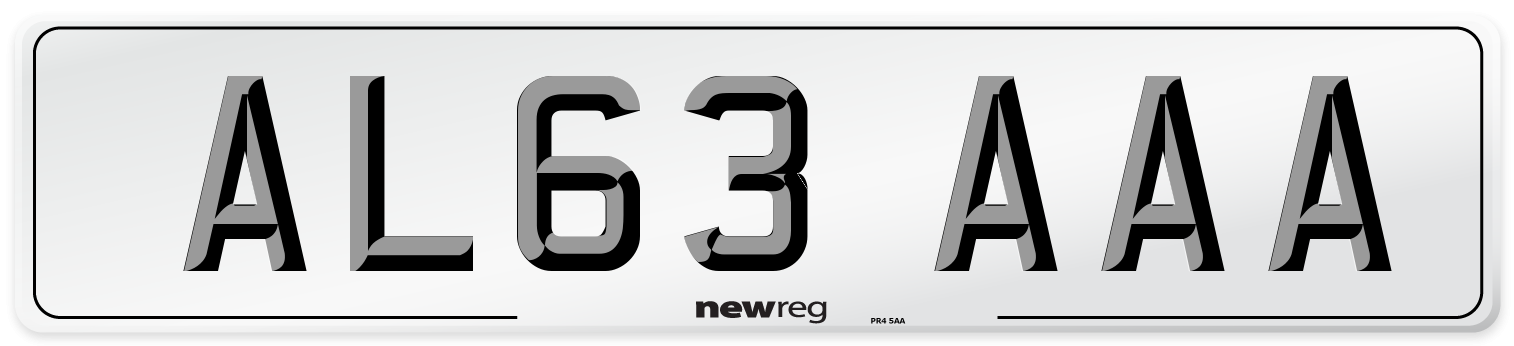 AL63 AAA Number Plate from New Reg
